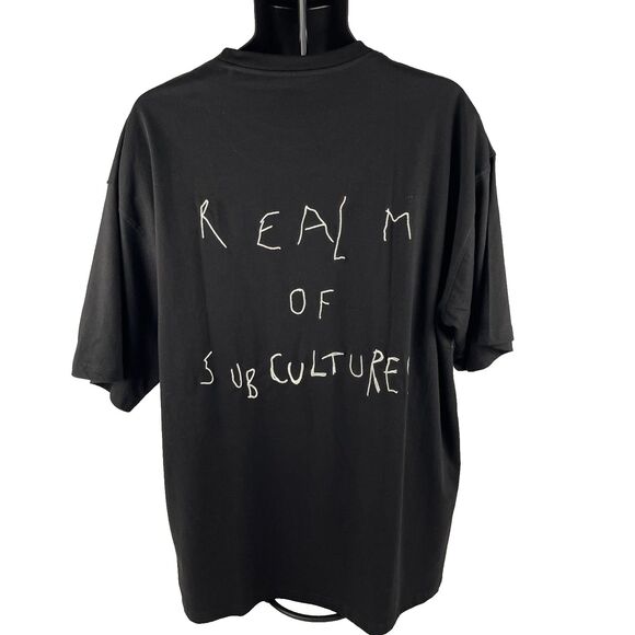 NEW Denim & Flower Men's XL Black T-Shirt "Realm of Subcultures" Relaxed NWT - Picture 3 of 7